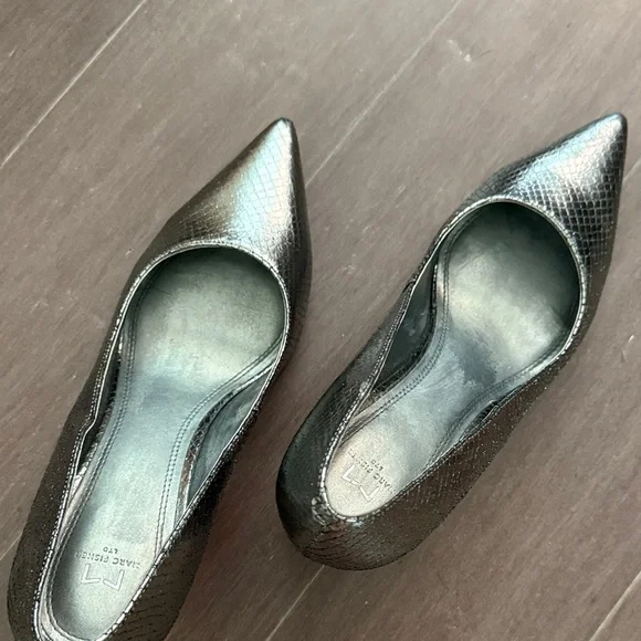 Marc Fisher Metallic Silver Heels - Picture 7 of 7